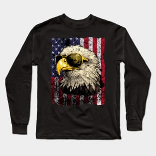 American Bald Eagle USA Patriotic Eagle Long Sleeve T-Shirt